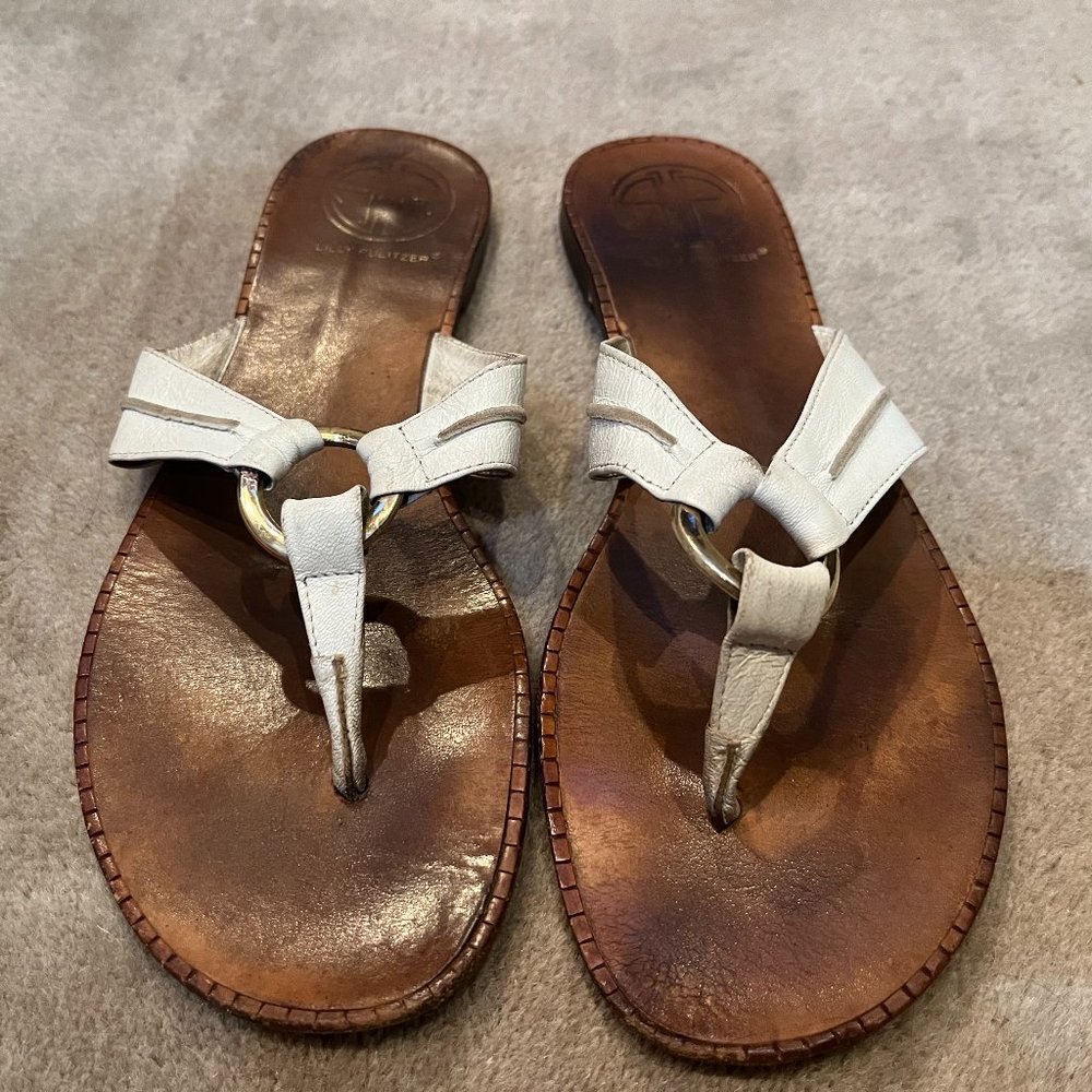 Lilly Pulitzer white McKim sandals